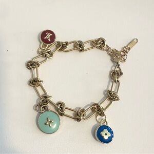 Authentic Louis Vuitton Charms and Unbranded Gold-Tone Bracelet